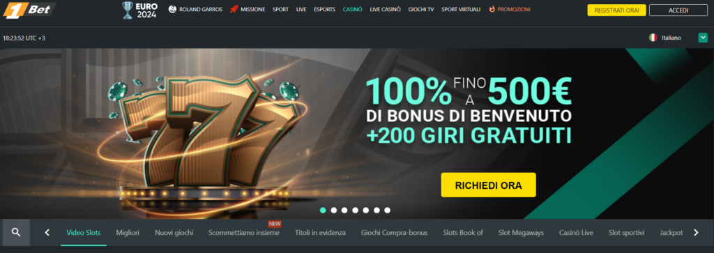 1bet casino home page